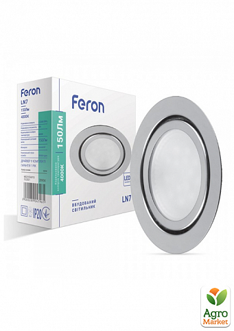 Світлодіодний світильник Feron LN7 3W хром