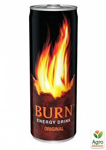 Энергетический напиток Burn Original 0,25л, ж/б упаковка 6шт - фото 2