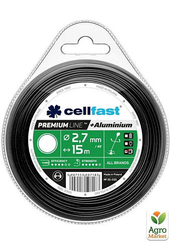 Лезвие для триммера PREMIUM – круглое 2,7 мм x 15 м Cellfast (35-035)