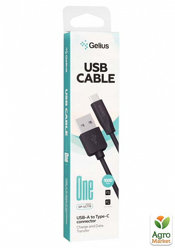 Кабель USB Gelius One GP-UC119 (1m) Type-C Black