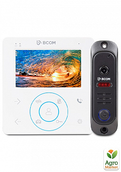 Комплект видеодомофона BCOM BD-480M White Kit1