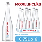 Мінеральна вода Моршинська Преміум негазована скляна пляшка 0,75л (упаковка 6 шт)