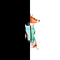 Курточка для собак AiryVest Lumi двухсторонняя, светящаяся в темноте, размер M 40, салатово-оранжевая (2249)  купить