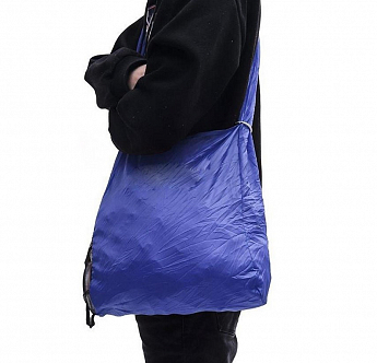 Складна компактна сумка-шоппер синя SShopping bag to roll up SKL11-322287 - фото 4
