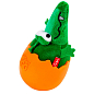 Игрушка для собак Крокодил-неваляшка с пищалкой GiGwi EGG, текстиль, резина, 14 см (2319)