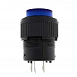 Кнопка Lemanso LSW13 круглая синяя с LED подсв. ON-OFF/ R16-503AD 3A 250VAC кратно 25 штук (12035)