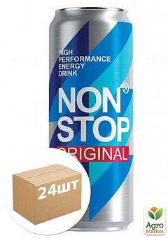 Безалкогольний енергетичний напій Non Stop Energy Original 0.5 л упаковка 24шт2