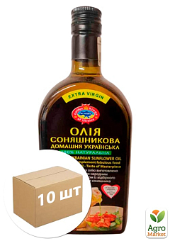 Олія домашня (українська) соняшникова ТМ "Агросільпром" 500 мл упаковка 10шт1
