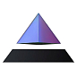 Левитирующая пирамида Flyte, черная основа, радужная пирамида, встроенная лампа (01-PY-BIR-V1-0) 