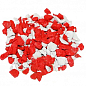 Цветные декоративные камни "Микс Бело-красные" фракция 5-10 мм 1 кг