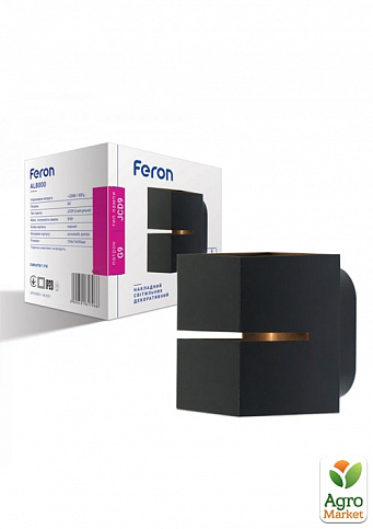 Настінний накладний світильник Feron AL8000 чорний