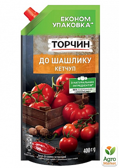 Кетчуп к шашлыку ТМ "Торчин" 400г упаковка 24шт1