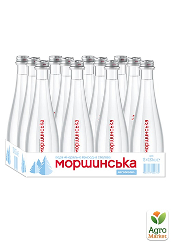 Мінеральна вода Моршинська Преміум негазована скляна пляшка 0,33л (упаковка 12 шт) - фото 3