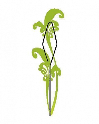 Опора для рослин ТМ "ORANGERIE" тип A (зелений колір, висота 1000 мм, діаметр дроту 6 мм)