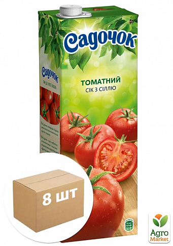 Сок томатный (с солью) ТМ "Садочок" 1,45л упаковка 8шт