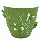 Горщик для квітів 3D NO:1, 0,7 л, темно-зелений, 11,5х10,6 см Alyaplastik (10351)