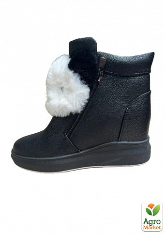 Женские ботинки зимние DSOHJ8553-1 37 23.5см Черные - фото 4