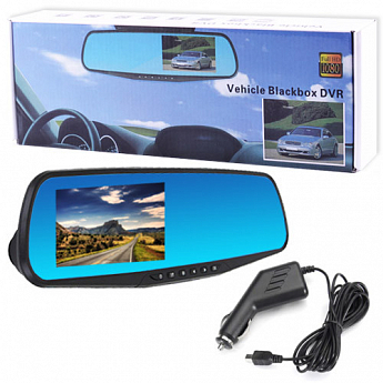 Автомобільний відеореєстратор-дзеркало L-9001, LCD 3.5'', 1080P Full HD - фото 7