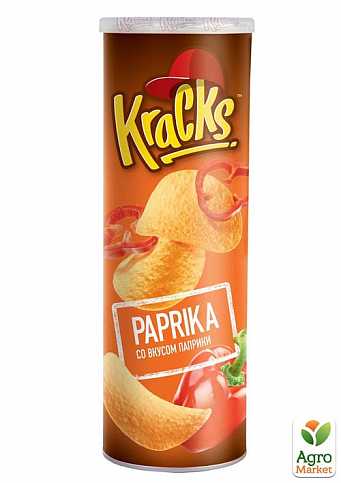 Чіпси картопляні Паприка ТМ "Kracks" 160г упаковка 14 шт - фото 2
