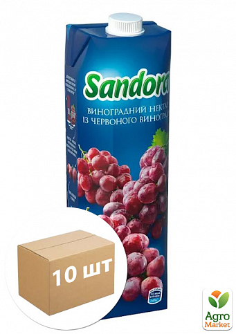Нектар виноградний (з червоного винограду) ТМ "Sandora" 0,95л упаковка 10шт