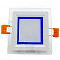 LED панель Lemanso LM1039 Сяйво 9W 720Lm 4500K + синий 85-265V / квадрат + стекло (336123) купить