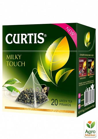 Чай Milky Touch (байховий улун) пачка ТМ "Curtis" 20 пакетиків по 1,8г упаковка 12шт - фото 2