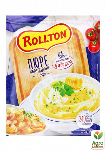 Пюре картопляне (зі смаком цибулі) саші ТМ "Rollton" 40г упаковка 24шт - фото 2