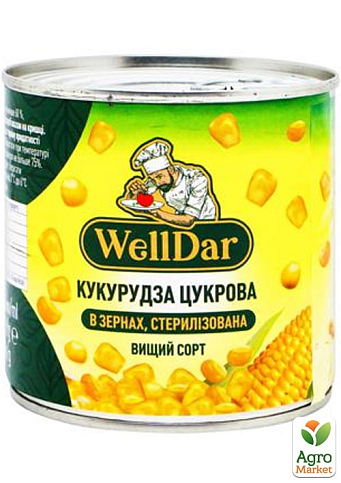 Кукуруза консервированная TM "WellDar" 425мл упаковка 12 шт - фото 2