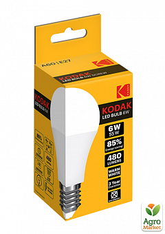 Лампа LED Kodak A60 E27 10W 220V Теплый Белый 3000K (6454507)1