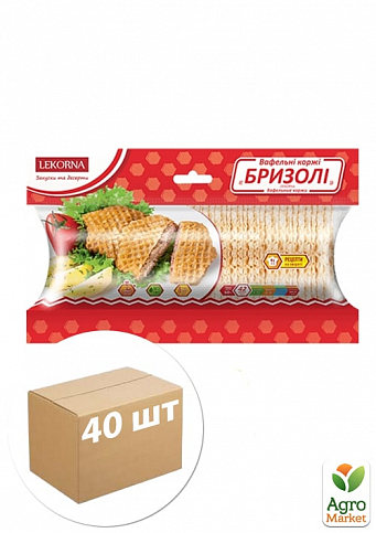 Вафельные коржи (Бризоль) ТМ "Лекорна" 50г упаковка 40 шт