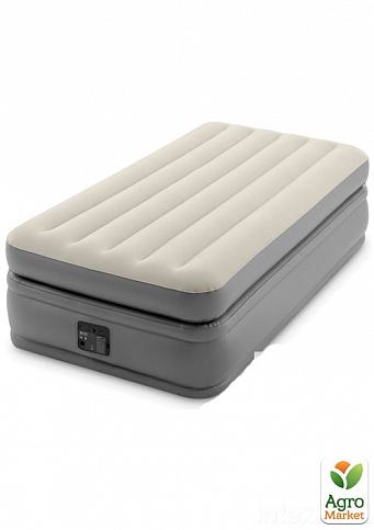 Надувная кровать с встроенным электронасосом односпальная ТМ "Intex" (64162)