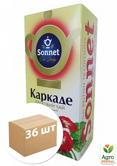 Чай Квітковий (Каркаде) б/е ТМ "Sonnet" пачка 20 пакетиків по 1,5г упаковка 36шт1