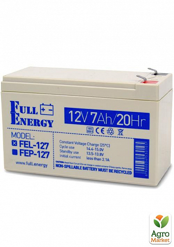 Акумулятор Full Energy FEL-127 гелевий для охоронної сигналізації