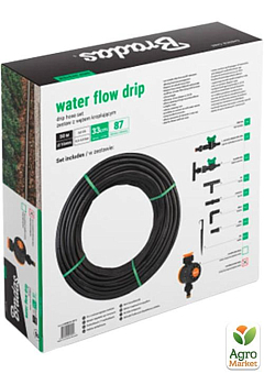 Комплект з крапельною трубкою 50 м та таймером поливу, WATER FLOW DRIP, DSWWF50-SET225