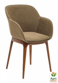 Крісло Tilia Shell-W Pad ніжки букові, сидіння з тканиною PIED DE POULE 03 (10787)2