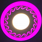 LED панель Lemanso  LM539 "Завитки" круг  6+3W розовая подсв. 540Lm 4500K 85-265V (331626)