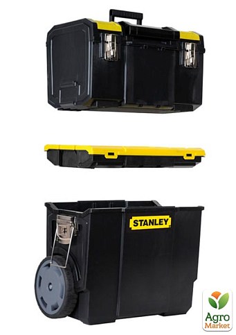 Скринька MOBILE WORKCENTER 3 в 1, розміри 475x284x630 мм, на колесах STANLEY 1-70-326 (1-70-326) - фото 2