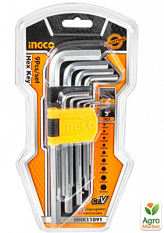 Набір шестигранних ключів 9 шт. 1,5–10 мм INGCO1