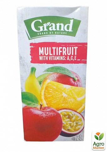 Фруктовый напиток Мультифруктовый ТМ "Grand" 2л упаковка 6 шт - фото 3