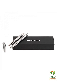 Набор Hugo Boss Label Chrome (шариковая ручка и перьевая ручка) HSH2092B+HSH2094B (HPBP209B)2
