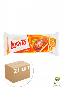 Печиво Jelly (апельсин) ККФ ТМ "Lovita" 135г упаковка 21шт2
