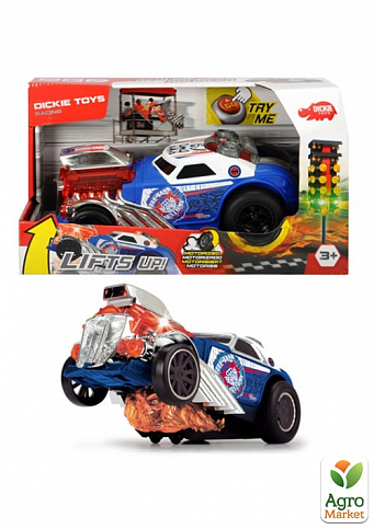 Скоростной автомобиль "Прыжок с пламени" с функцией езды на задних колесах, со звуковым и световым эффектами, 3+ Dickie Toys