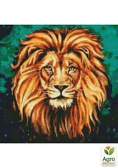 Алмазная мозаика - Роскошный лев Идейка AMO75051