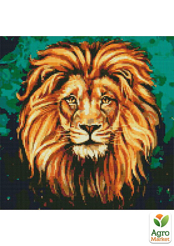 Алмазна мозаїка - Розкішний лев Ідейка AMO7505