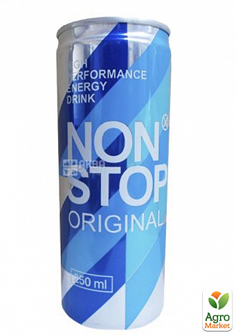 Безалкогольний енергетичний напій Non Stop Energy Original 0.25 л упаковка 24шт - фото 2