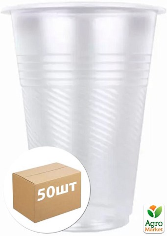 Склянка пластикова 480мл упаковка 50 шт