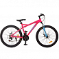 Велосипед 26 d. алюм. рама 17",SHIMANO 21SP, алюм.DB,FW TZ500,малиново-бирюзовый (G26BELLE A26.1)