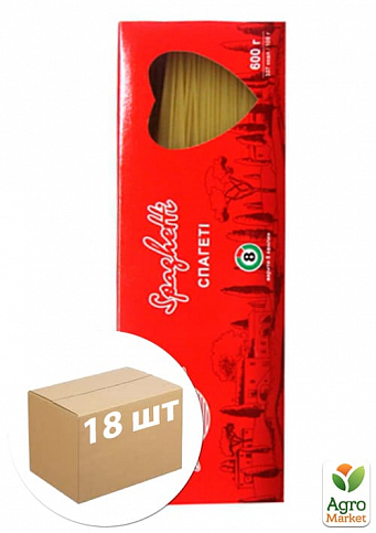 Спагеті картон ТМ "Фелічіта" 600г упаковка 18 шт