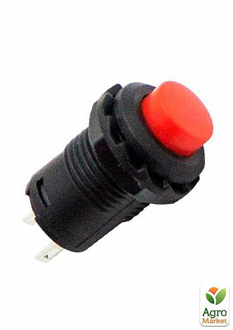 Кнопка Lemanso LSW34 кругла червона без фікс. OFF-ON / DS-227 (миттєва) 1A 250VAC кратно 25 штук (12065)