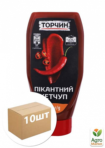 Кетчуп пікантний (ПЕТ) ТМ "Торчин" 560г упаковка 10 шт